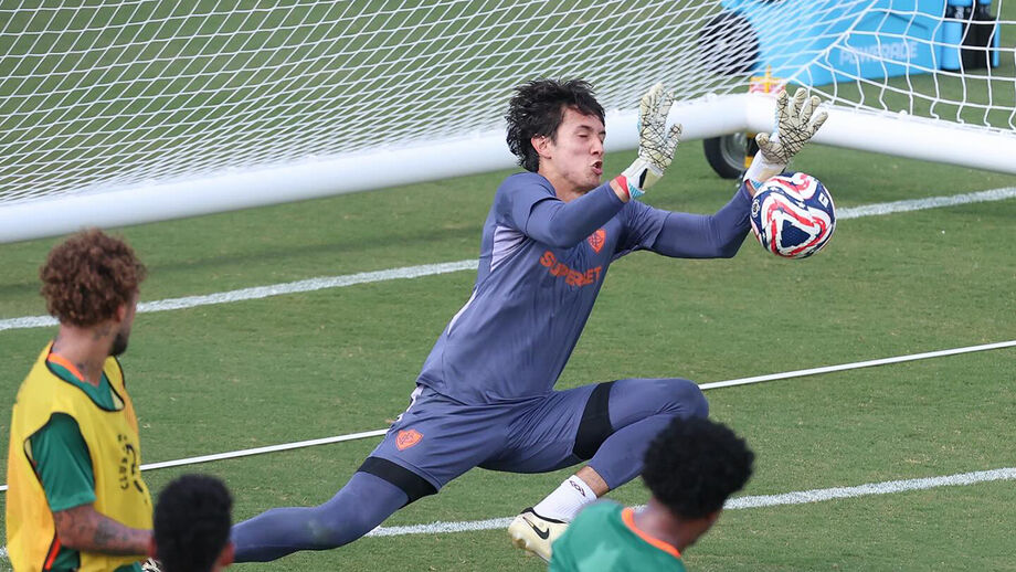 Equipa do Fluminense em treino