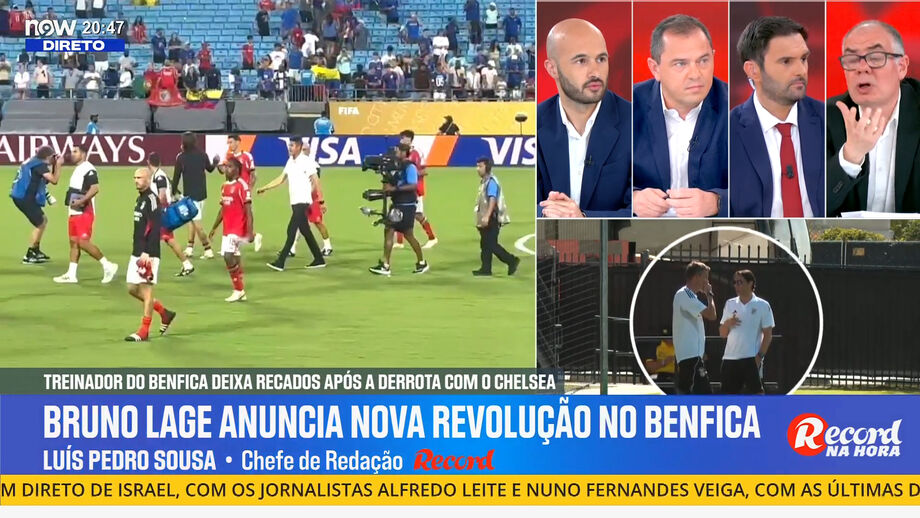 Luís Pedro Sousa, chefe de redação de Record, critica postura do jogador do Benfica na competição