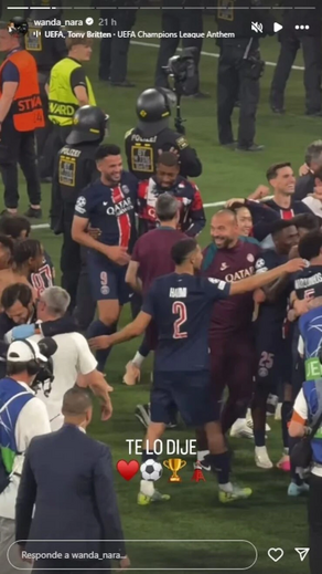 Wanda Nara terá estado na final da Champions e dormido no hotel do PSG