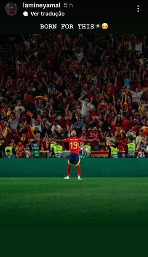 Mensagem de Yamal no Instagram