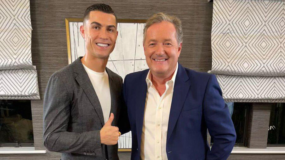 Cristiano Ronaldo e Piers Morgan lado a lado