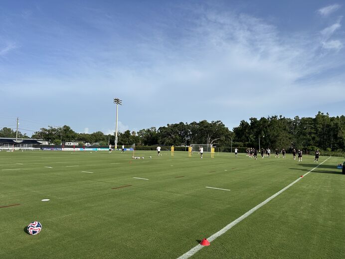 Primeiro treino do Benfica em solo norte-americano