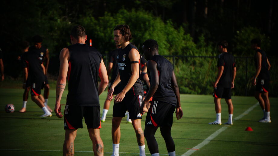 Primeiro treino do Benfica em solo norte-americano