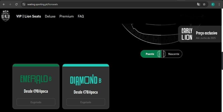 Sporting esgota bilhetes 'Lion Seats' no Estádio José Alvalade