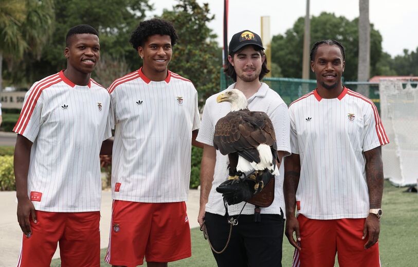 Florentino, Wynder e Renato Sanches com a águia vitória