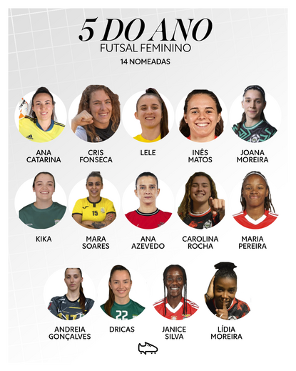As nomeadas para o melhor 5 do ano da Liga Placard feminina