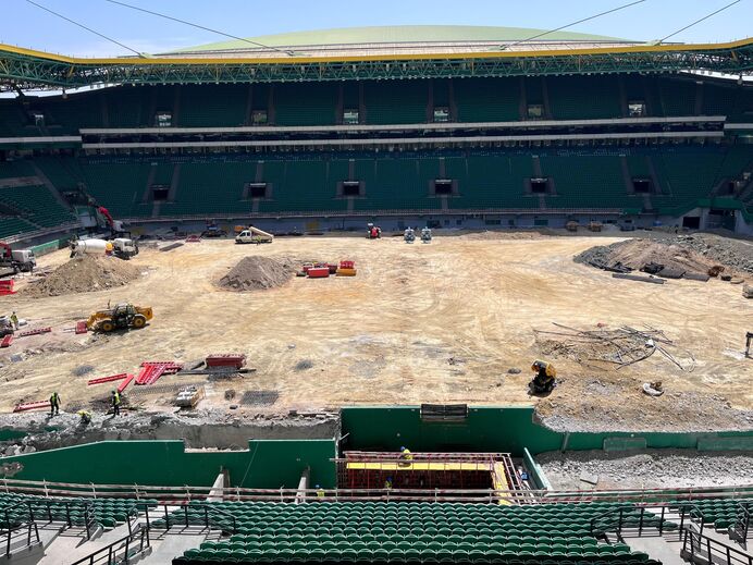 Estádio de Alvalade em obras
