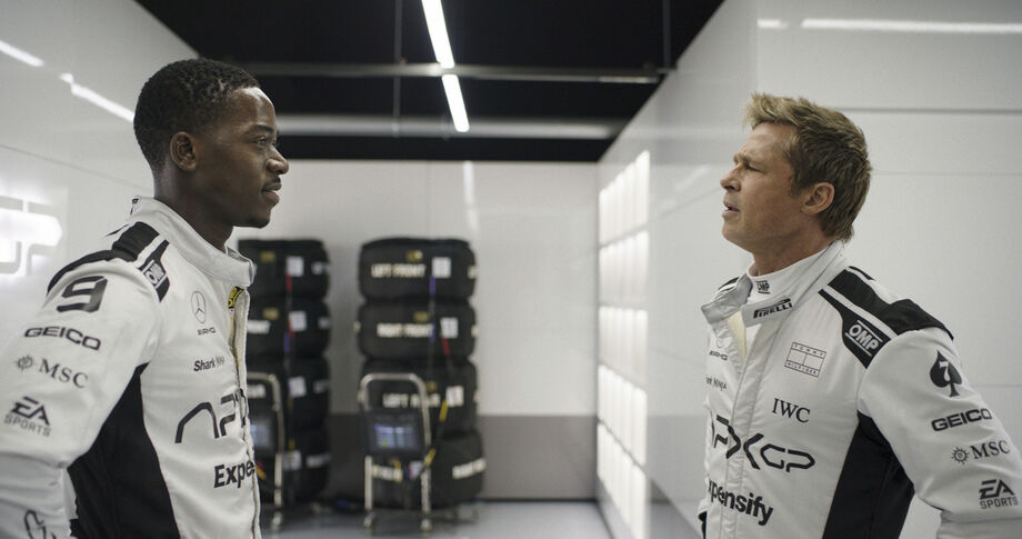 Brad Pitt e Damson Idris num filme sobre a Fórmula 1