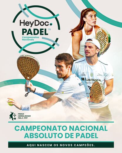 O cartaz do Campeonato Nacional Absoluto de Padel