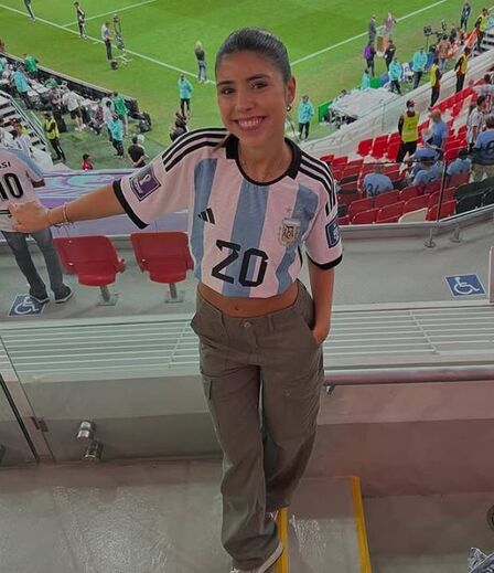 Camila Mayan apoiou Alexis Mac Allister no Mundial mas depois ele terminou a relação