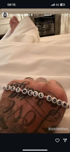 David Beckham recebe mensagem de melhoras após hospitalização