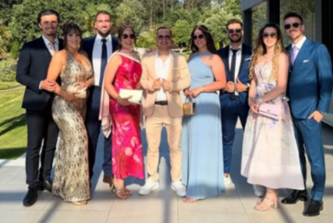 Diogo Jota no casamento de um amigo no fim de semana