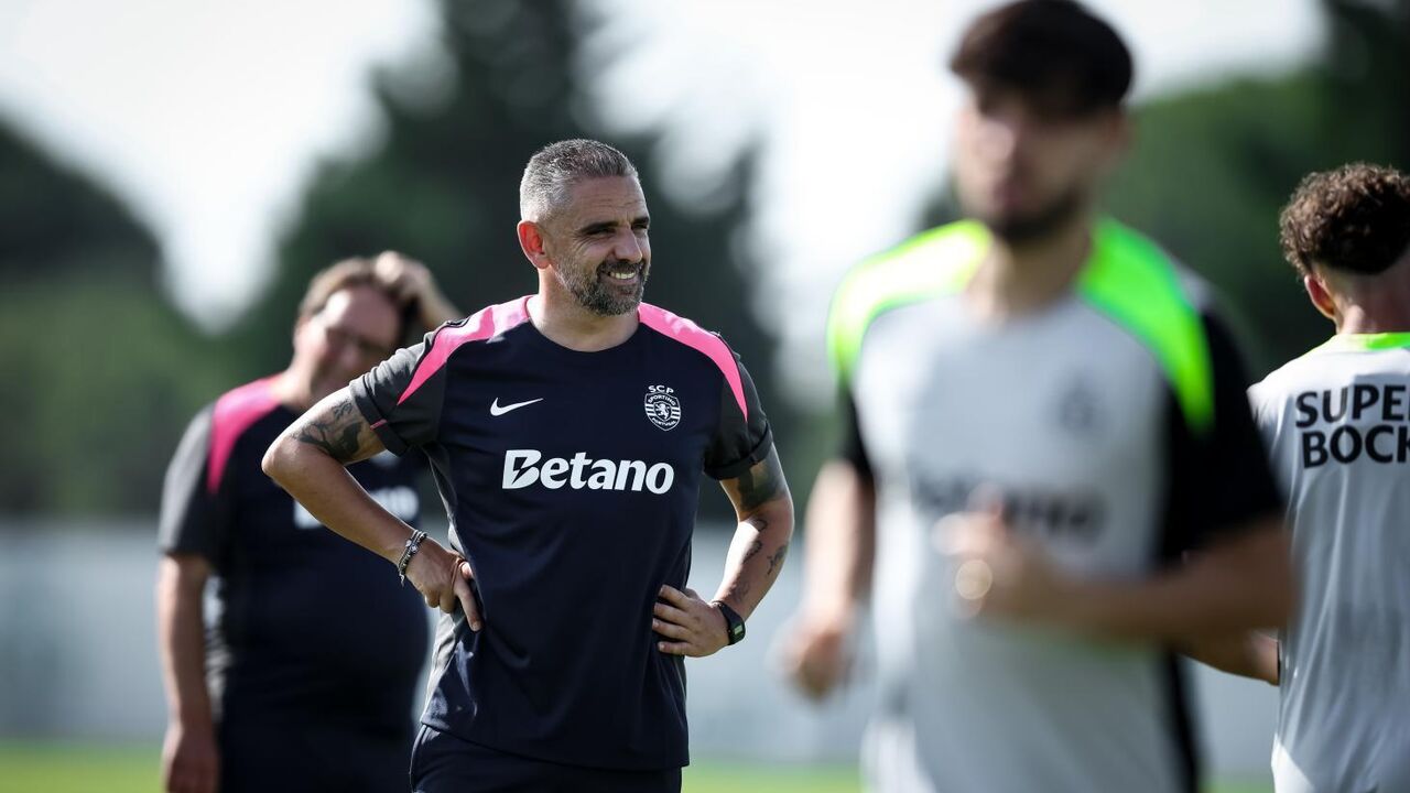 Treino do Sporting em Alcochete antes do estágio em Lagos