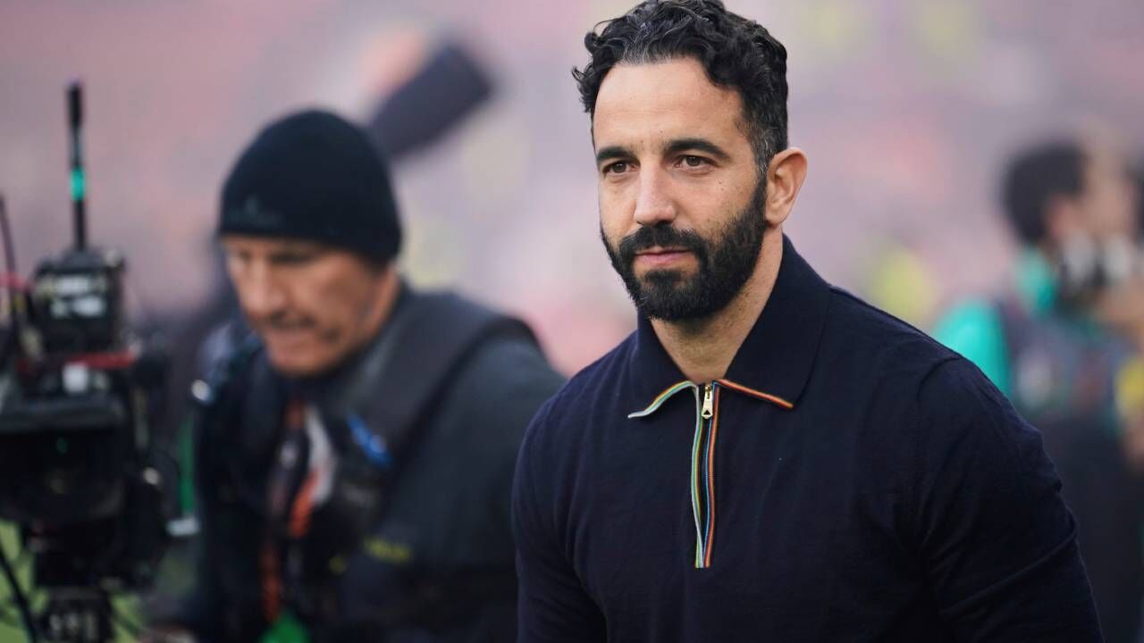 Ruben Amorim acompanha o jogo do Sporting frente ao Man. United