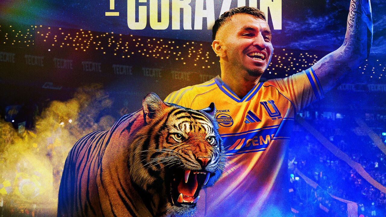 A fotografia correta da oficialização de Ángel Correa no Tigres