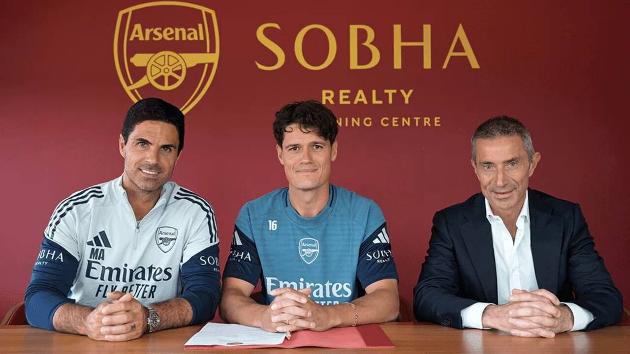 Norgaard reforça o Arsenal com a presença de Arteta e dirigentes.
