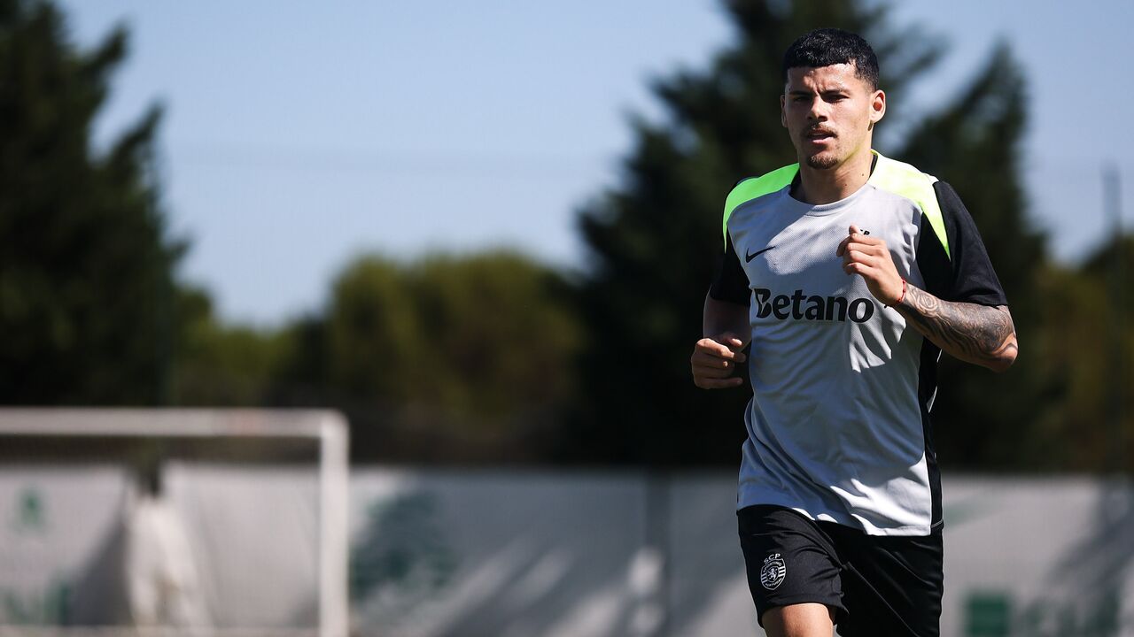 Jogador do Sporting CP em treino