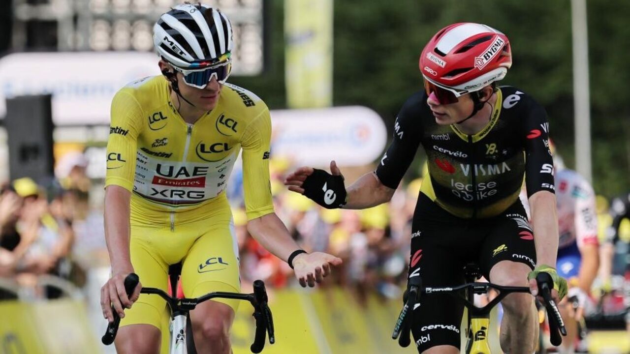 Fair-play entre Pogacar e Vingegaard