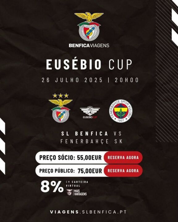 Benfica Viagens anuncia o jogo