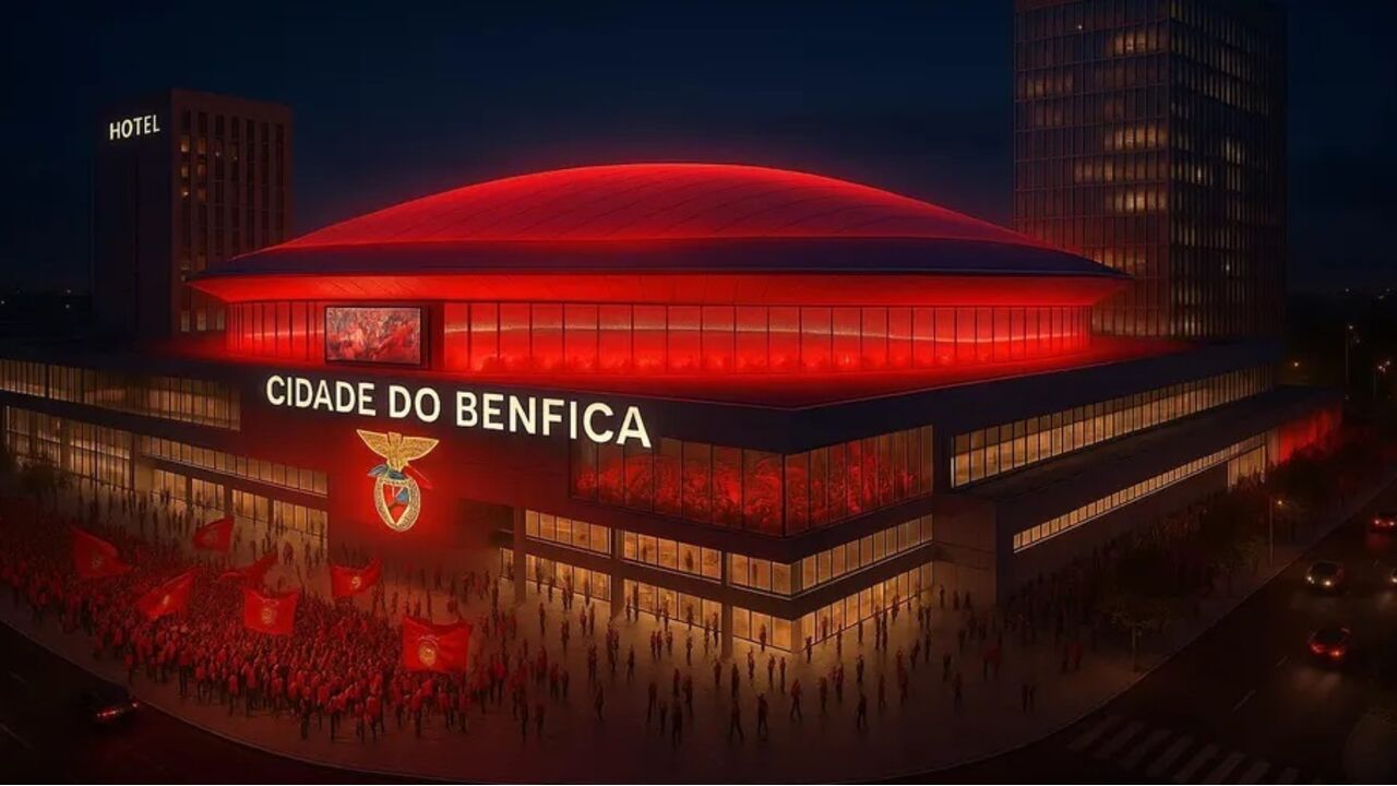 Simulação do que poderá ser uma vista noturna da Cidade do Benfica
