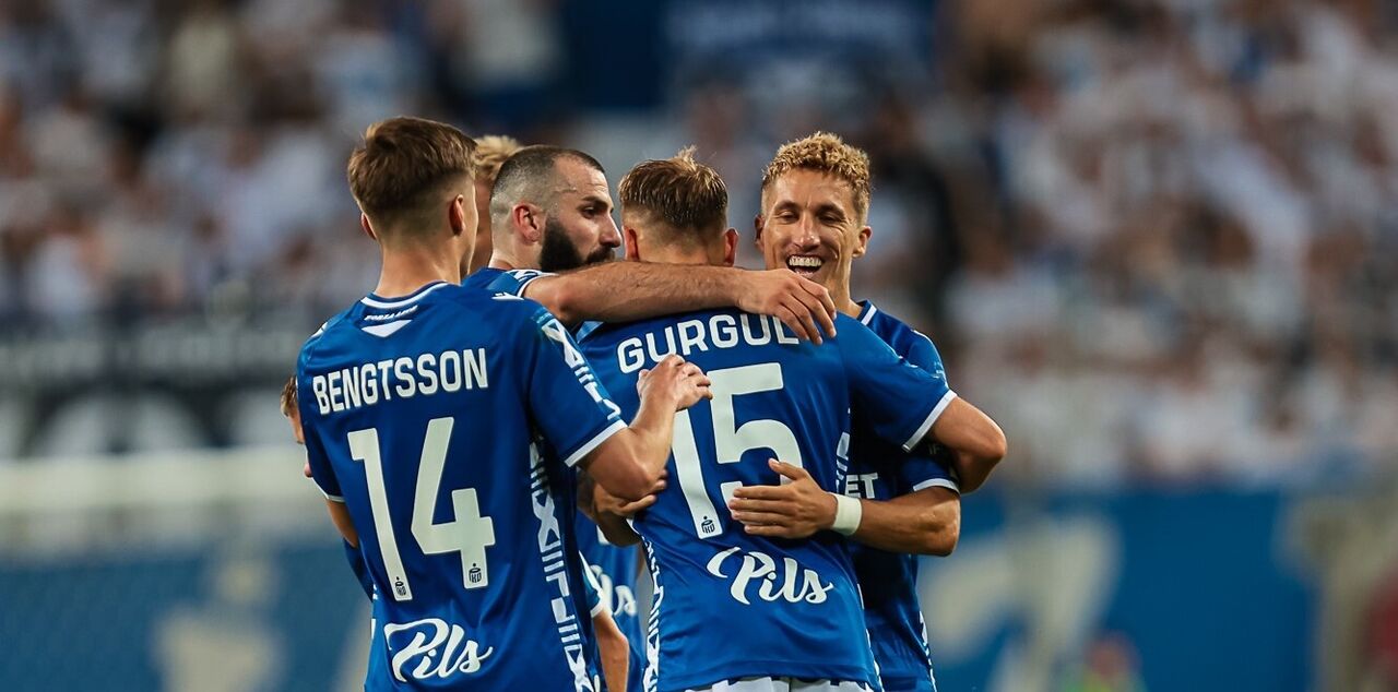 Joel Pereira celebra vitória do Lech Poznan frente ao Breidablik na Liga dos Campeões