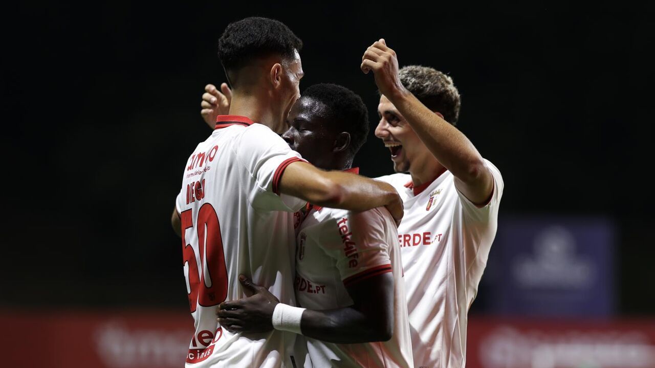Jogadores do Braga celebram vitória