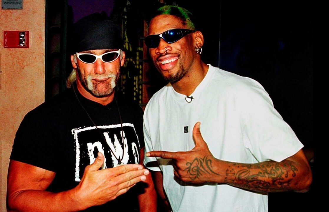 Hulk Hogan com o popular Dennis Rodman