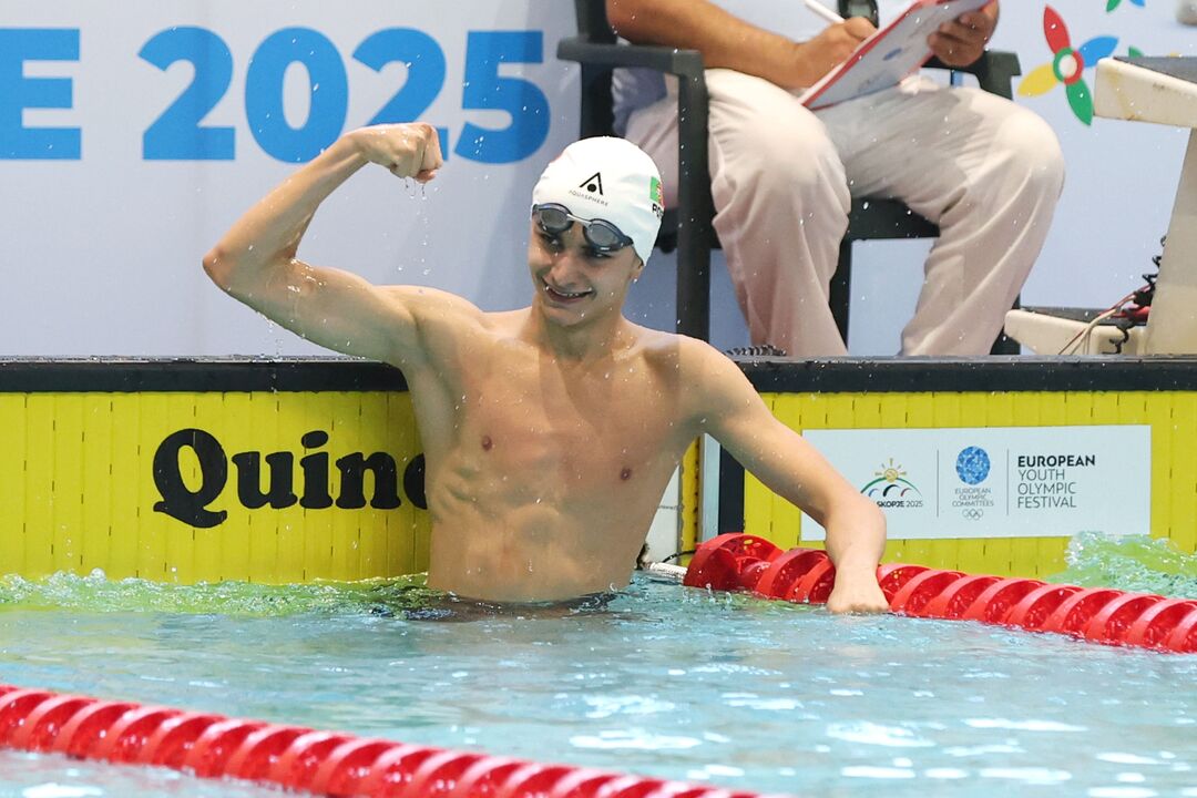 Rodolfo Alecrim conquista bronze nos 50 metros livres no FOJE em Skopje