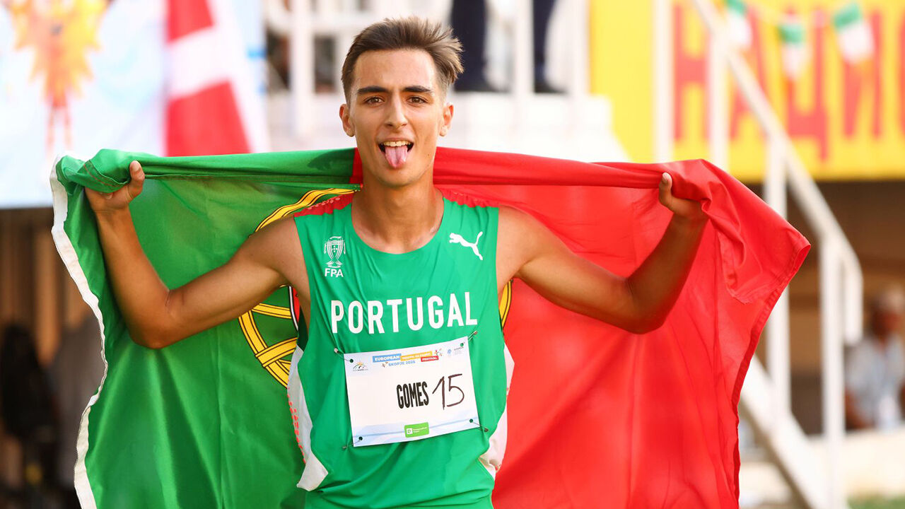 Afonso Gomes, atleta português, conquista prata nos 3.000 metros no Festival Olímpico da Juventude em Skopje