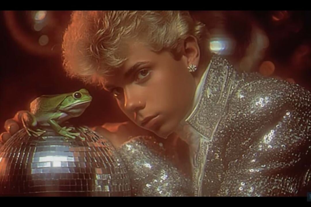 A capa do single "Predador de Perereca", recriação de um tema de MC Jhey (na imagem) com novos arranjos criados por ferramentos de IA