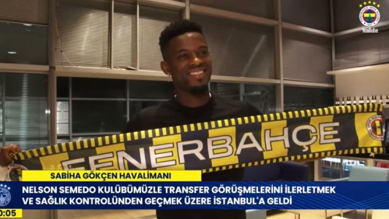 Nelson Semedo chega a Istambul para reforçar o Fenerbahçe
