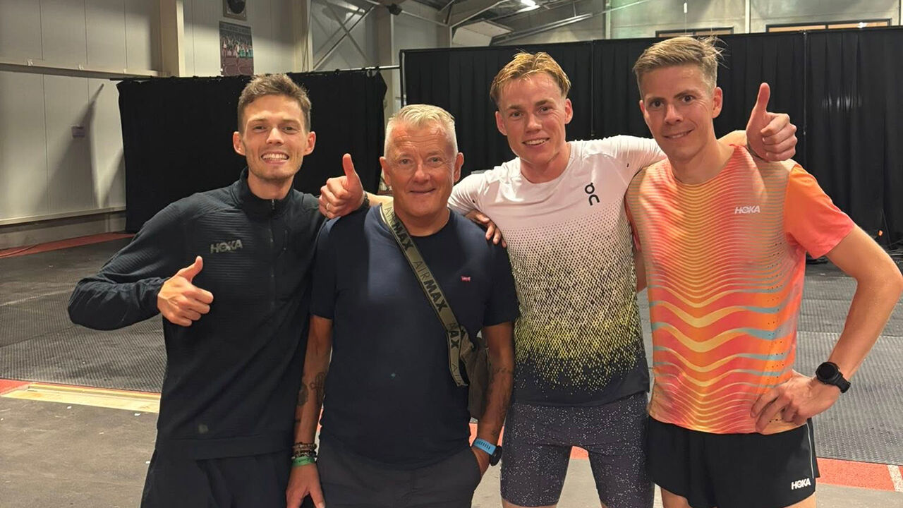 Pinto com Gjert, Kieran Lumb e Per Svela