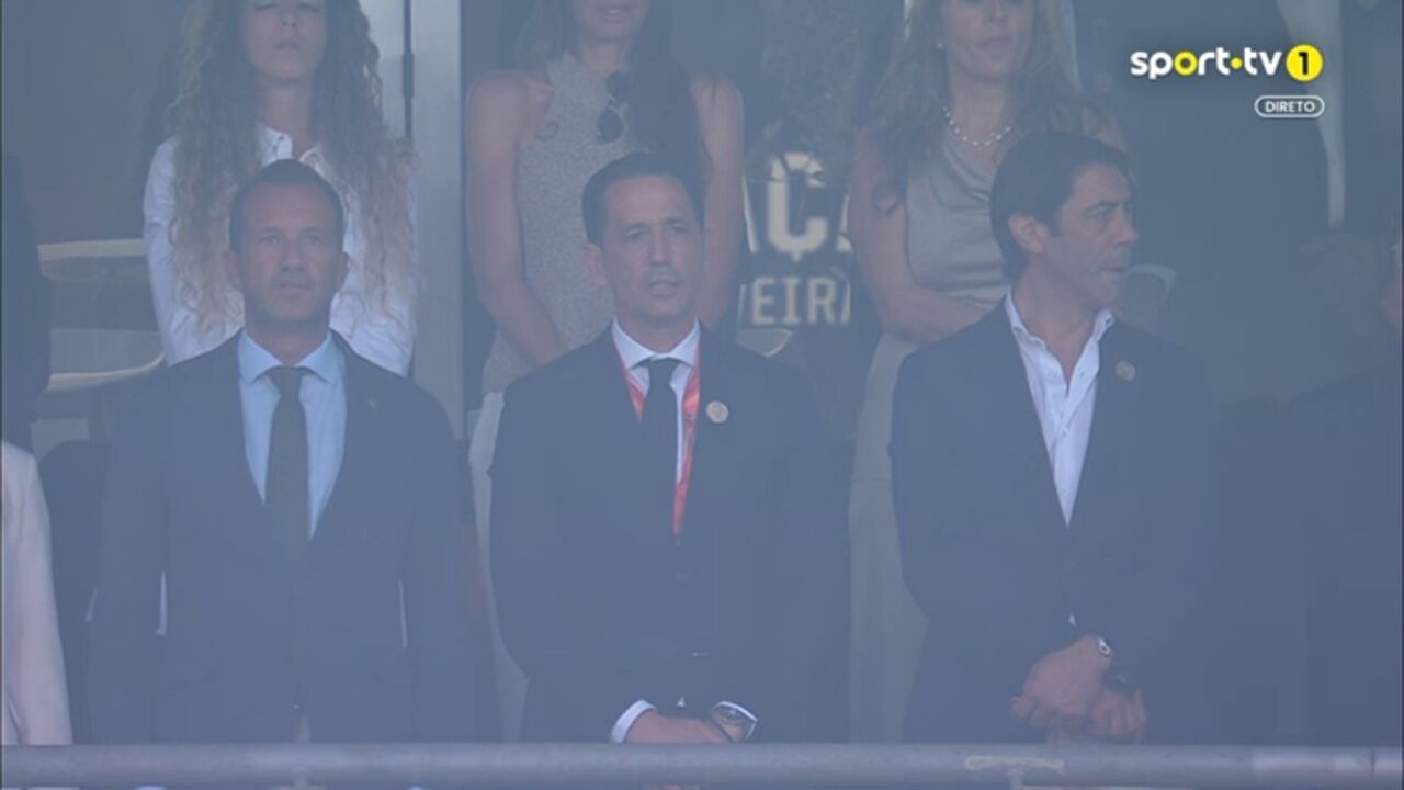 Pedro Proença com Rui Costa e Frederico Varandas no Estádio Algarve