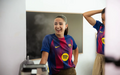Jogadoras do Barcelona com equipamento do clube antes da competição
