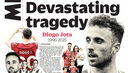 A capa do 'Metro' - Tragédia devastadora