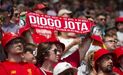 Adeptos do Liverpool homenageiam Diogo Jota