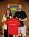 Martin Turk com a diretora desportiva do Estoril, Helena Costa 