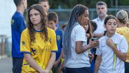 Homenagens a Diogo Jota e André Silva no estádio do Gondomar