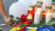 Homenagens a Diogo Jota e André Silva no estádio do Gondomar