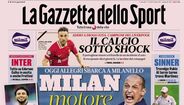 A capa da 'Gazzetta dello Sport' - O futebol está em choque