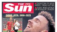 A capa do 'Sun Sport' - O futebol perdeu um campeão