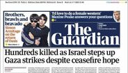 A primeira página do 'The Guardian' - Muitos tributos depois da morte de Diogo Jota, estrela do Liverpool, num acidente de viação