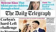 A capa do 'The Daily Telegraph' - Estrela do Liverpool morre na estrada depois de 'escapar' a voo
