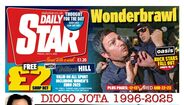 A capa do 'Daily Star' - Diogo Jota, 1996-2025