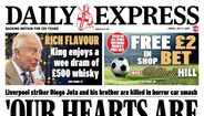 A capa do 'Daily Express' - Avançado do Liverpool, Diogo Jota, e o irmão, mortos num acidente de viação chocante