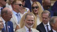 Felipe VI assiste à final de Wimbledon entre Carlos Alcaraz e Jannik Sinner