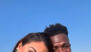 Vinícius Júnior com Catherine Bascoy