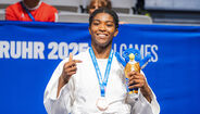 Taís Pina, 17.ª do ranking mundial dos -70 kg, venceu na disputa de uma das medalhas de bronze a brasileira Luana Carvalho