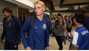 Jogadores chegam ao Aeroporto Francisco Sá Carneiro
