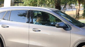 Kochorashvili à entrada para o treino